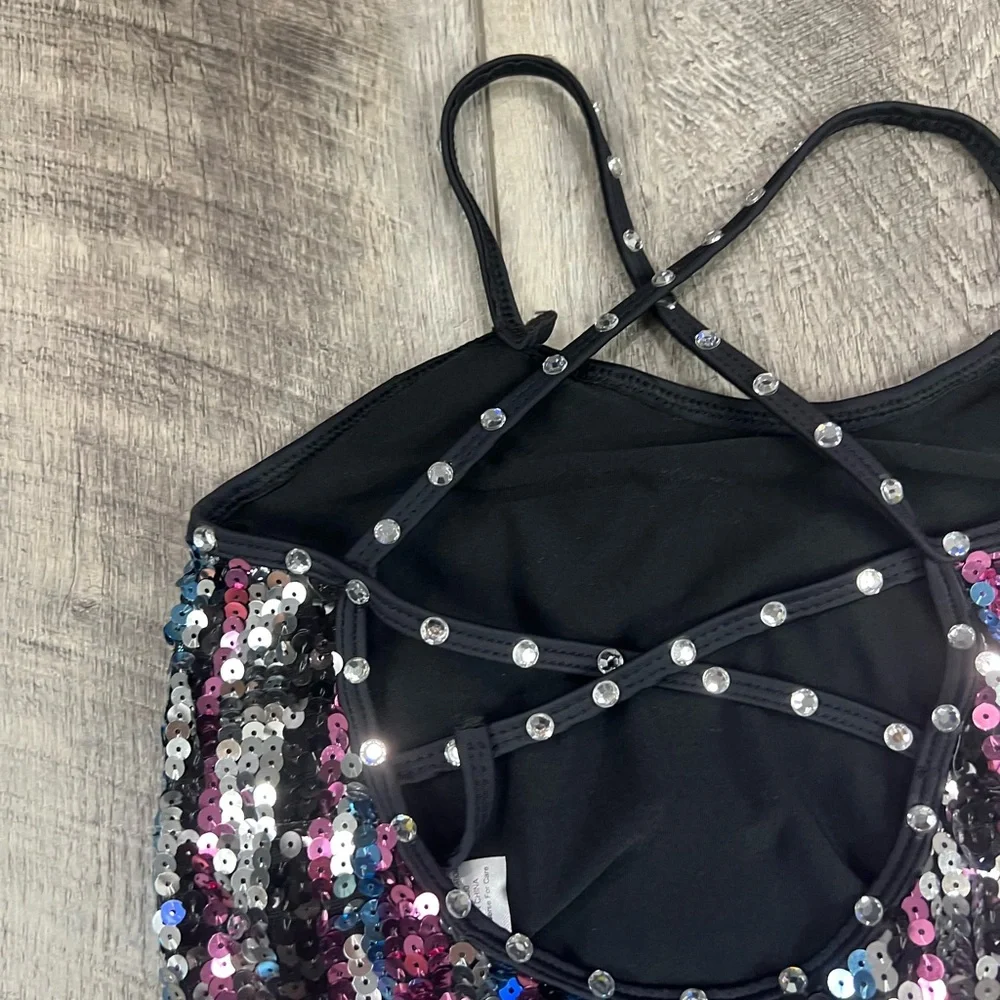 Weissman Kids Black Sequin Dance‎ Costume